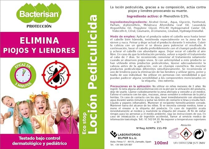 BACTERISAN Pediculicide Pack - Eliminates lice and nits - Imagen 2