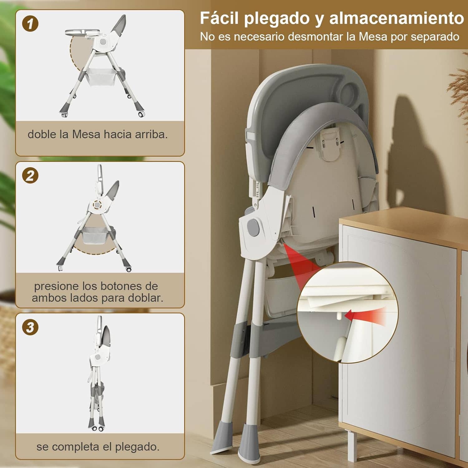 Linel­uck High Chair­ Evolu­tiona­ry Baby 2025 - Imagen 4