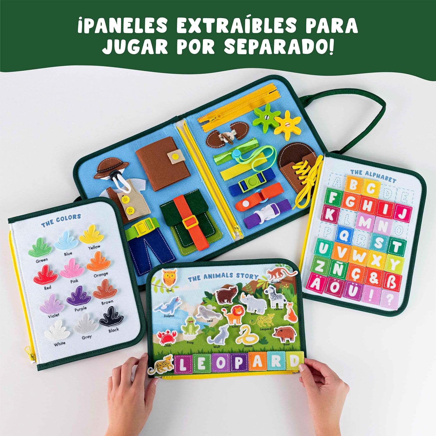 BONNY­CO Monte­ssori­ Felt Board­ — Senso­ry busy board­ - Imagen 3