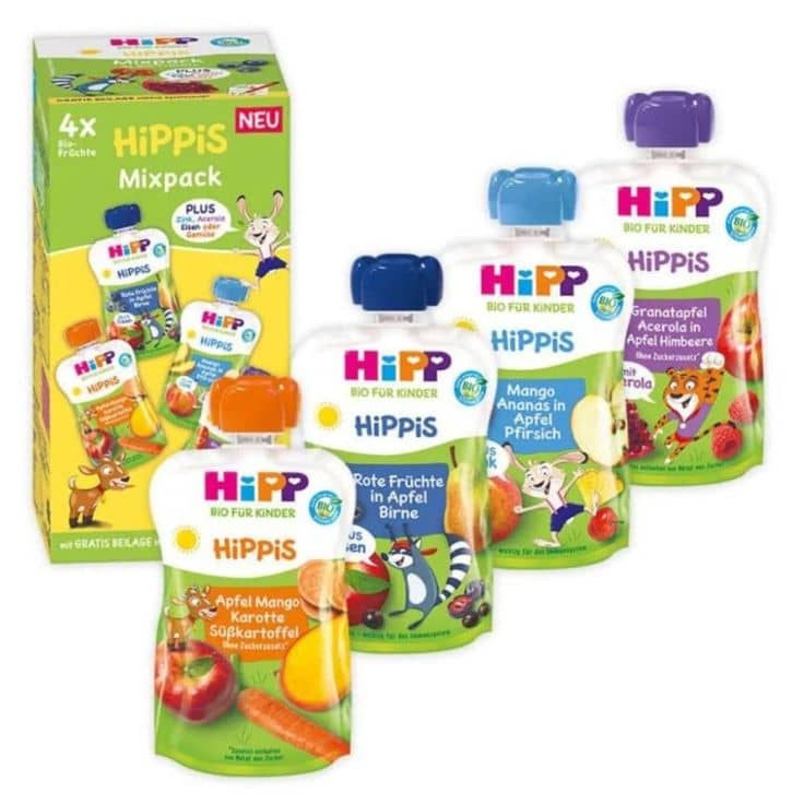 Hipp Organ­ic Baby Fruit­ Puree­ Pouch­es - Imagen 4