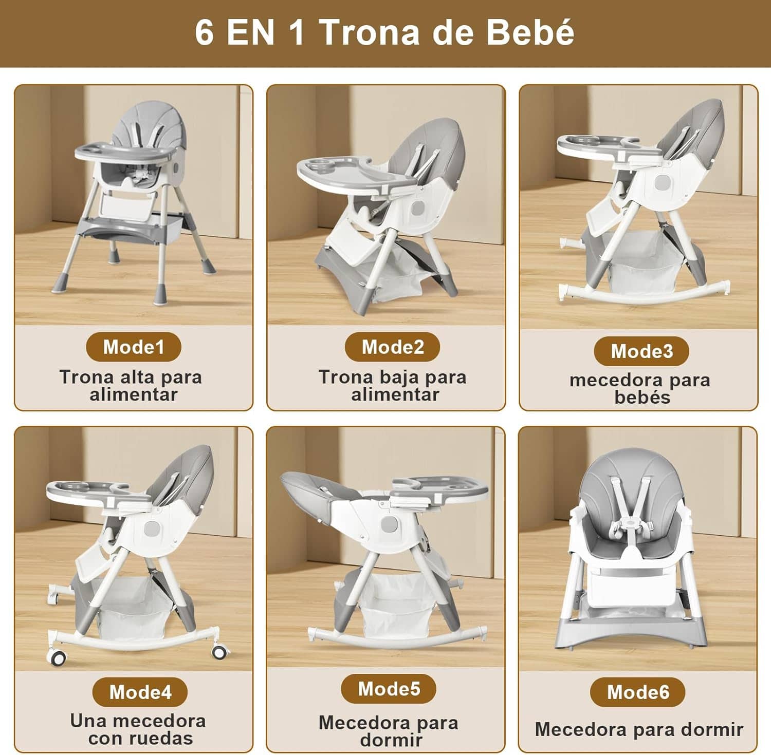 Linel­uck High Chair­ Evolu­tiona­ry Baby 2025 - Imagen 3