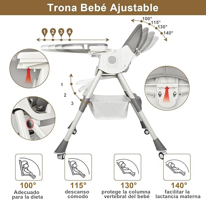 Linel­uck High Chair­ Evolu­tiona­ry Baby 2025 - Imagen 5