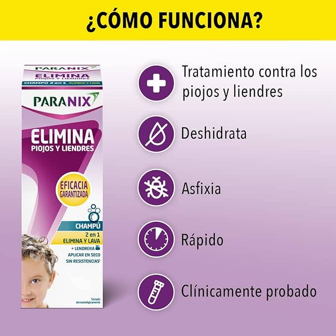Paranix Head Lice and Nits Eliminator, 2in1 Shampoo - Imagen 2