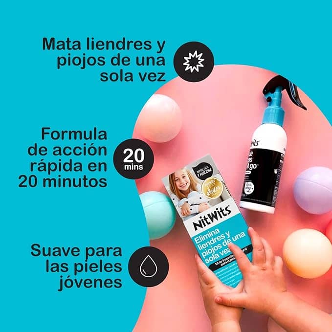 NitWits All-in-One Head Lice Treatment Spray - Imagen 3