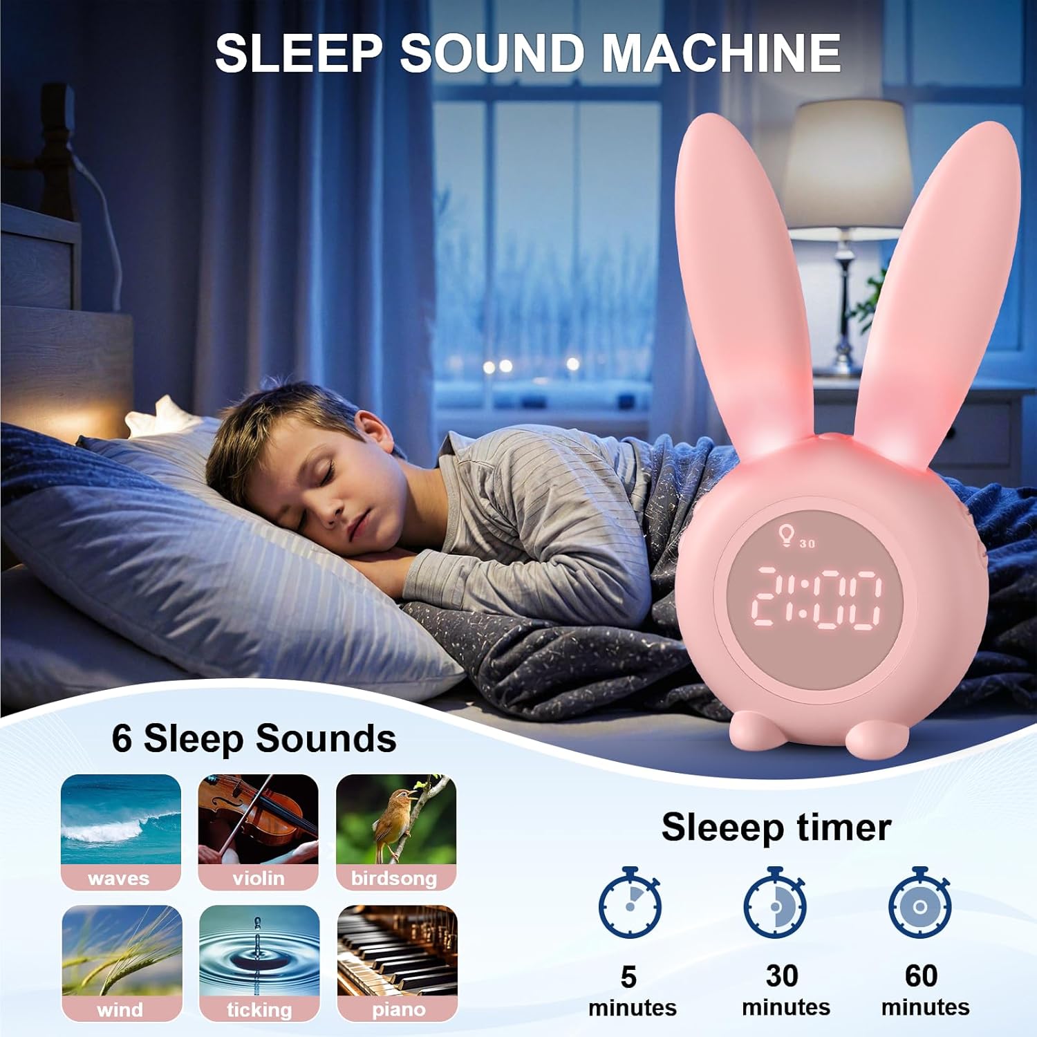 Homealexa Rabbit Alarm Clock - Imagen 3