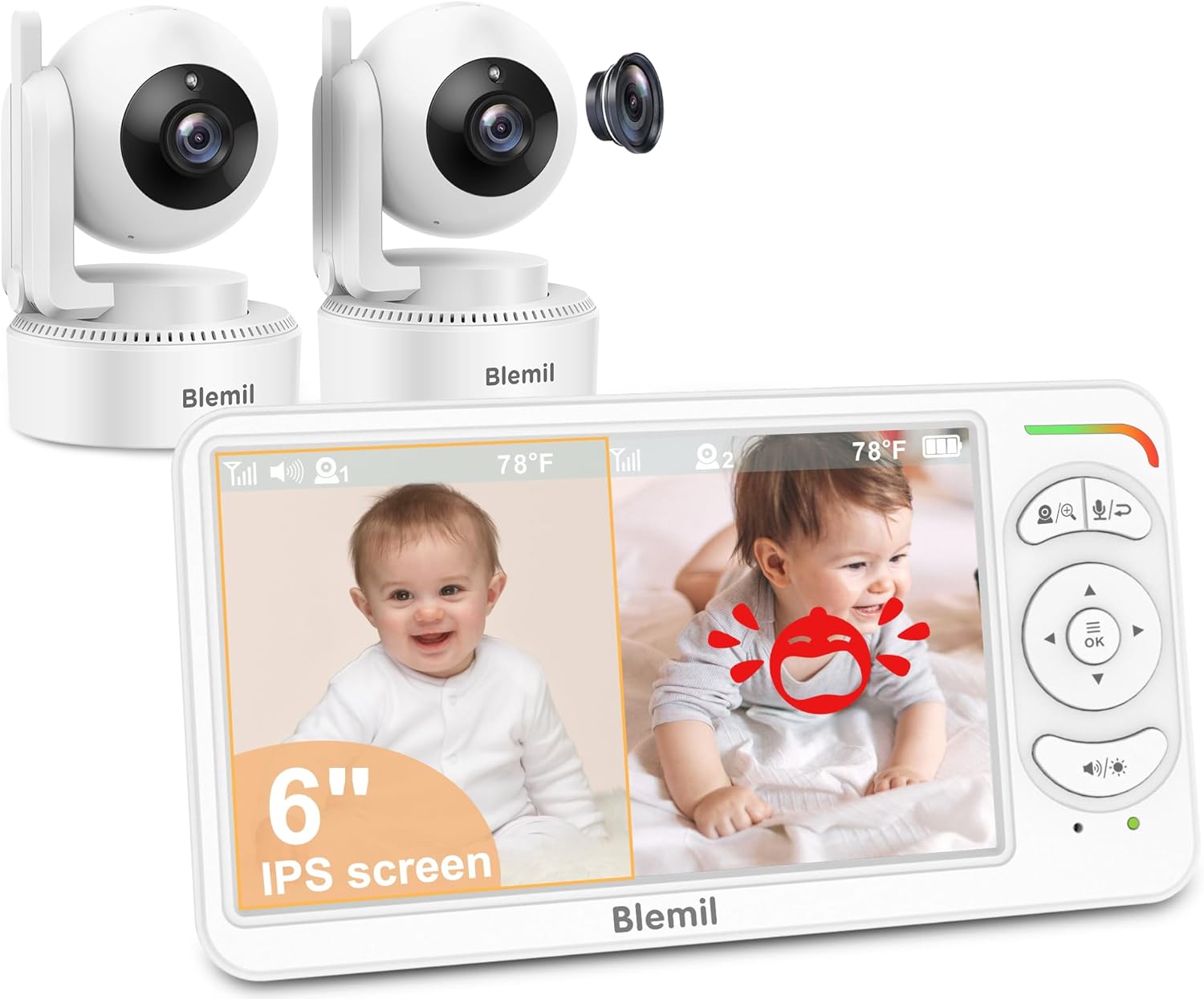 Blemil 6" con 2 cámaras (split screen) – See on Amazon