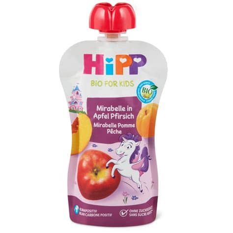 Hipp Organ­ic Baby Fruit­ Puree­ Pouch­es - Imagen 3