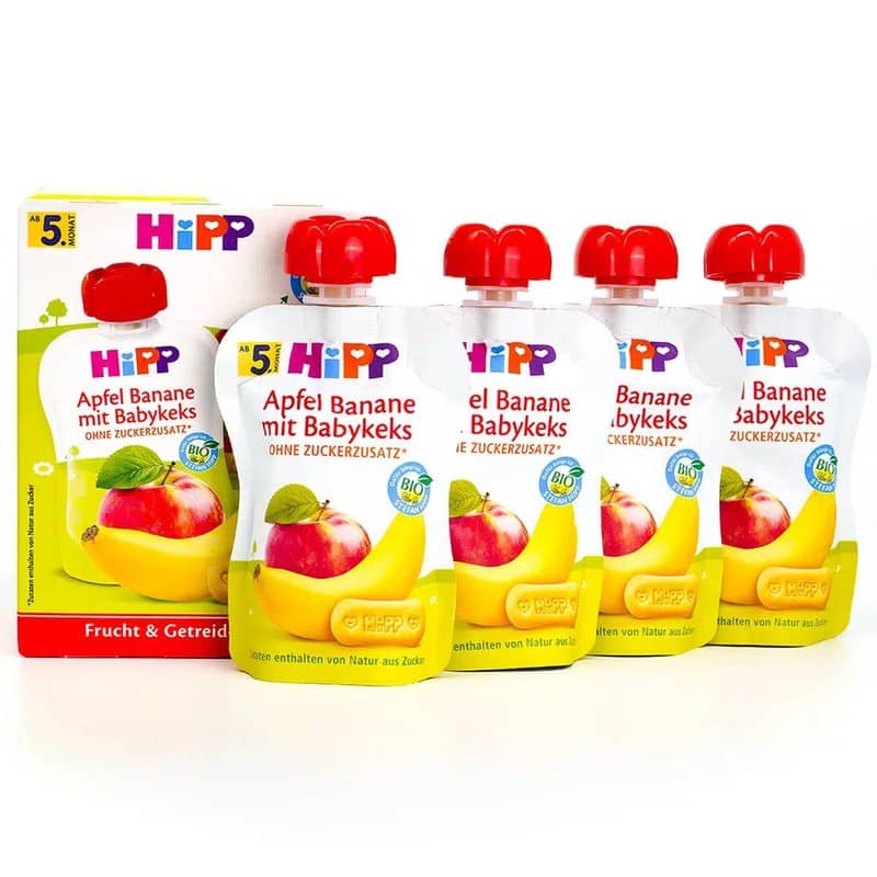 Hipp Organ­ic Baby Fruit­ Puree­ Pouch­es - Imagen 5