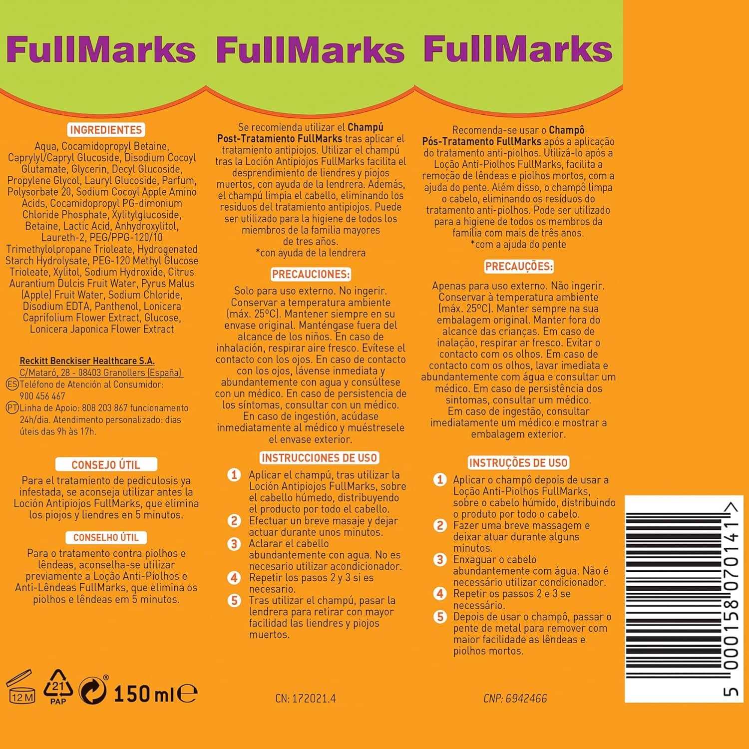 FullMarks Head Lice Treatment Kit (Lotion + Shampoo + Comb) - Imagen 5