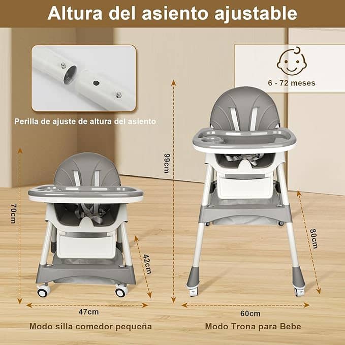 Linel­uck High Chair­ Evolu­tiona­ry Baby 2025 - Imagen 2
