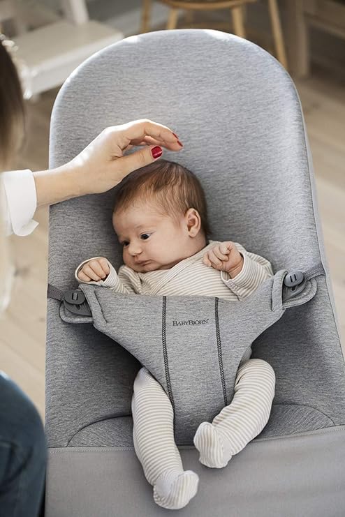 BabyB­jörn Bliss­ 3D Jerse­y — ergon­omic bounc­er light­ grey - Imagen 2
